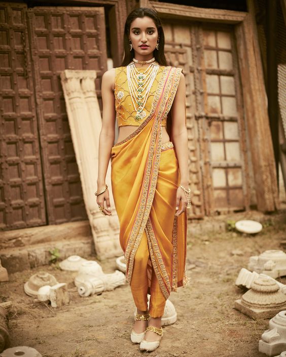 indo western dhoti style dress